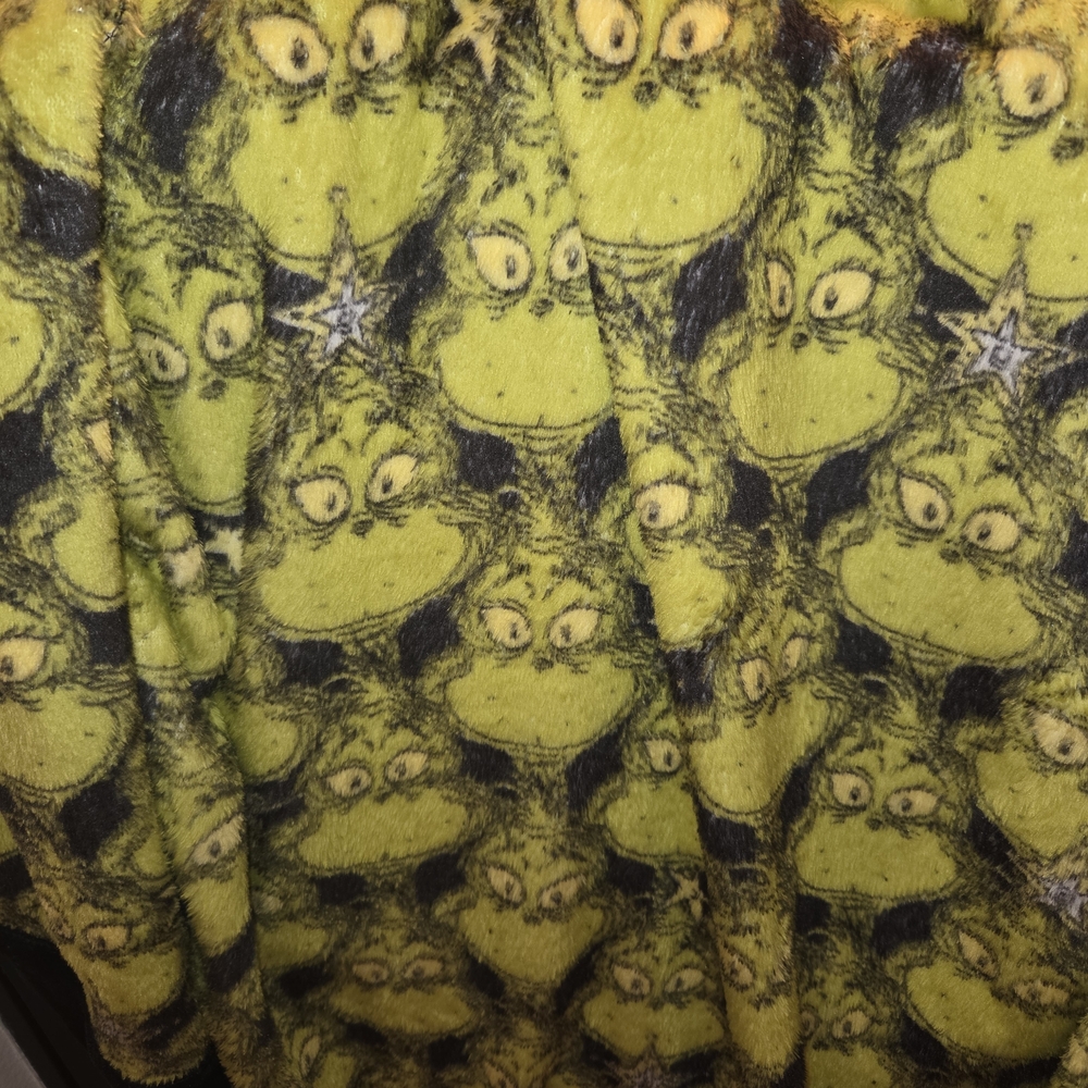 Green Grinch Patterned Robe